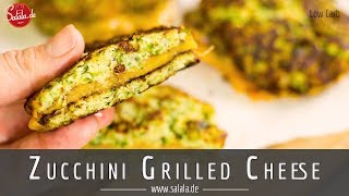 Zucchini Grilled Cheese Rezept ohne Mehl Low Carb [upl. by Nylac]