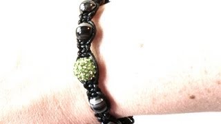 Schmuck selber machen Shamballa Armband mit Verschluss [upl. by Attenol]