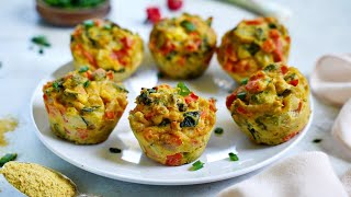 Savory Vegetable Muffins Vegan And GlutenFree [upl. by Budwig]