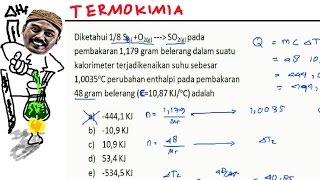 perubahan entalpi pembakaran belerang termokimia kimia kelas XI pembahasan soal [upl. by Leirvag]