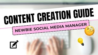 How to Create Content for Social Media as a Newbie Social Media Manager  Compiled Tutorials [upl. by Nrubua810]