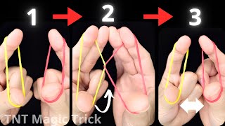 Amazing Rubber Band magic Trick  Tutorial connect and disconect two Rubber Band [upl. by Namajneb]