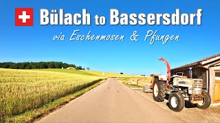 Summer Road Trip  Bülach to Bassersdorf • Driving in Zurich Region Switzerland 🇨🇭 4K [upl. by Dhu]