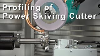 Power Skiving Cutter Profiling on SCHNEEBERGER CNC tool grinder Gemini NGM [upl. by Clotilde]