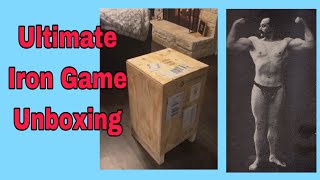 Unboxing RARE bodybuilding weightlifting strongman physical culture item  Edmond Desbonnet [upl. by Ribaj]