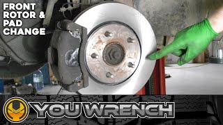 How to Change FRONT Brake Rotors Discs and Pads Complete DIY Guide  DODGE GRAND CARAVAN [upl. by Squier208]