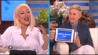 Christina Aguilera imita Whitney Houston Beyonce Madonna Adele en el show de Ellen [upl. by Chemash239]