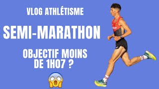 MON PREMIER SEMIMARATHON  OBJECTIF MOINS D1H07 😱 [upl. by Vedette]