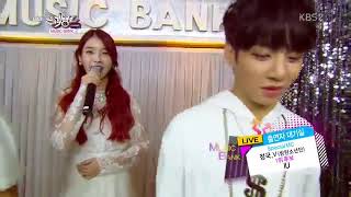 131018 BTS Jungkook amp V Interview IU Music Bank [upl. by Arluene]