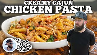 Creamy Cajun Chicken Pasta  Blackstone Griddles [upl. by Ayanat]