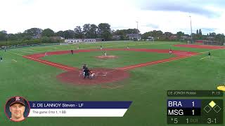 Brasschaat Braves vs Seniors 1  Belgium Baseball D1  Live Stream [upl. by Alegnatal14]