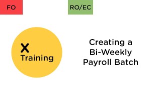 Creating a BiWeekly Payroll Batch [upl. by Chiquita846]