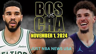 Boston Celtics vs Charlotte Hornets  NBA FULL GAME HIGHLIGHTS  Nov 01 2024 bronnyjames [upl. by Botzow]