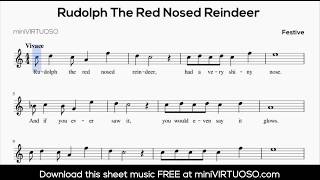 Rudolph The Red Nosed Reindeer Sheet Music Free [upl. by Asante]