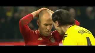 Subotic trolls Robben after penalty miss  Borussia Dortmund vs Bayern Munich 10  110412 [upl. by Nylloc118]