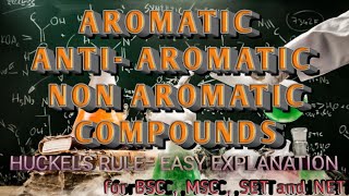 Aromatic  Anti  Aromatic And Non Aromatic Compounds Huckels rule General Organic Chemistry [upl. by Yraccaz932]