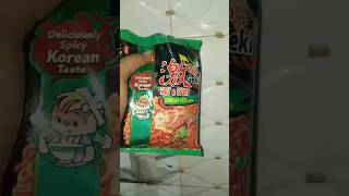 trying Korean spicy ramen ramennoddles ramenreview spicy [upl. by Amek]