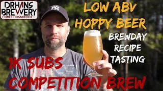 Low ABV Hoppy Beer  Low alcohol beer NEIPA brewday recipe amp tasting [upl. by Lacey157]