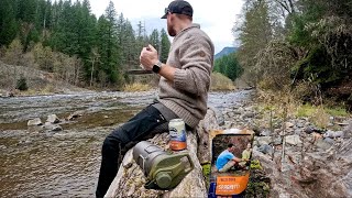 Solo Fall Backpacking with Grayl Ti GeoPress on remote PNW river [upl. by Ruelu]