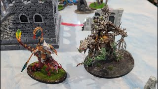 AoS Battle Report Seraphon vs Big Waaagh [upl. by Tabshey372]