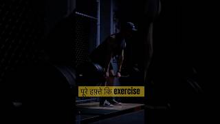 Full week gym workout plan  पूरे हफ़्ते कौन कौन सी exercise करनी है  fullworkout fitness gym [upl. by Rohclem]