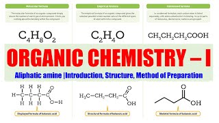 48 Aliphatic Amine  Introduction Structure Method of Preparation of Aliphatic Amine  Organic [upl. by Nihs205]