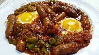 Ojja aux Merguez et aux œufs  Cuisine Tunisienne [upl. by Ethel]