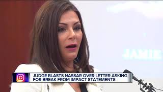 Nassar complains in letter says hes worried about ability to face victims [upl. by Hanafee]