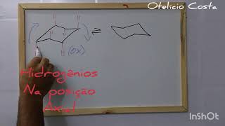 Conformações cadeira do ciclohexano e as variações Axialequatorial dos hidrogênios [upl. by Pricilla277]