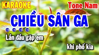 Karaoke Chiều Sân Ga Tone Nam Nhạc Sống Dễ Hát Nhất 2024  Thanh Hải [upl. by Henrion42]