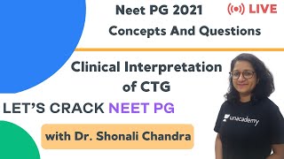 Clinical Interpretation of CTG  Target NEET PG 2021  Dr Shonali Chandra [upl. by Rainger734]