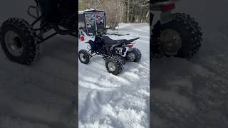 Yamaha Banshee  time to play in the snow banshee savesportsquads yamaha winter twostroke atv [upl. by Osborn734]