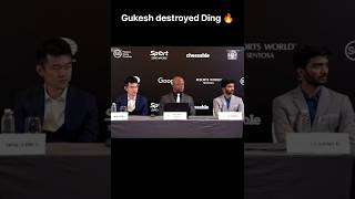 In post match conference of game 5 Gukesh said about ding that he enjoyed his game of 2019 as a kid [upl. by Renrew430]