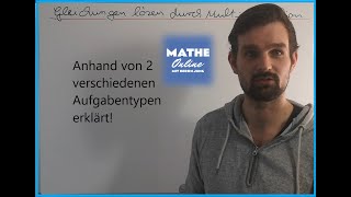 Gleichungen lösen  Multiplikation Einfache Erklärung und Beispiele [upl. by Ashatan]