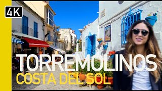 4K Torremolinos Costa Del Sol Spain Town steps amp beach virtual walk with natural sounds [upl. by Onibas]