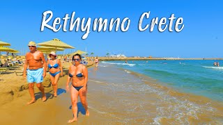 Crete Greece Rethymno Crete walking tour 4k Greece 2022 [upl. by Valentijn]