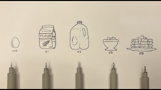 Pigma Micron Pen Tip Size comparison [upl. by Eben]