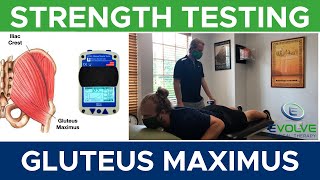 Gluteus Maximus  Strength Testing with a Hand Held Dynamometer [upl. by Ettelohcin285]