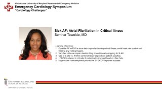 Sick AF Atrial Fibrillation in Critical Illness  Semhar Tewelde MD [upl. by Juster]