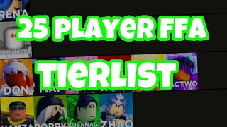 25 PLAYER FFA TIERLIST ALL 22 CHARACTERS RANKED  Roblox Encounters Tierlist [upl. by Danais]