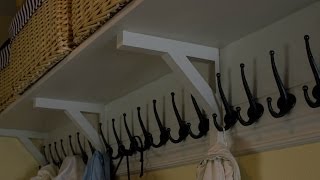 DIY How to Build a WallMounted Coat Rack For Under 52 [upl. by Nawiat876]