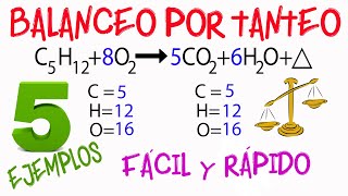 ⚖️ BALANCEO de ecuaciones por TANTEO Fácil y Rápido  QUÍMICA [upl. by Gnaoh]