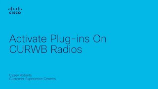 Activate Plugins on CURWB Radios [upl. by Anaujait]