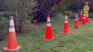 Setting up a Taper with Traffic Cones [upl. by Kcirdot]