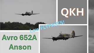 Not 1 but 2 AVRO ANSON LOW FLYPASTS OVER QKH [upl. by Atinyl226]