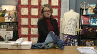 Absolute Beginner Machine Embroidery  Episode 225  Embroidering Pants Pt2 Jeans [upl. by Xino]