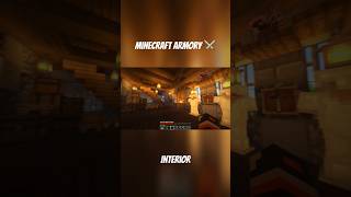 Minecraft Armory interior ⚔️🔥 minecraft gaming shorts reels tiktok yt armory weapon art mc [upl. by Maffa]