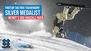 Fridtjof Sæther Tischendorf Silver Medalist  Wendys Snowboard Knuckle Huck  X Games Aspen 2022 [upl. by Humbert]