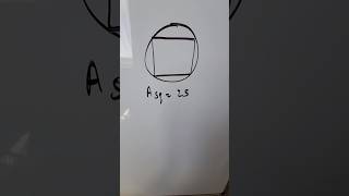 Find Area of Circle using Inscribed Square [upl. by Enitsrik]