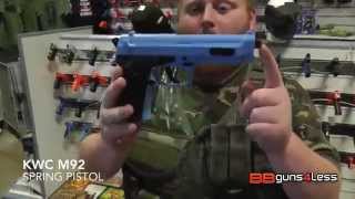 KWC M92 SPRING BERETTA PISTOL BB GUN AIRSOFT REVIEW [upl. by Ramey]